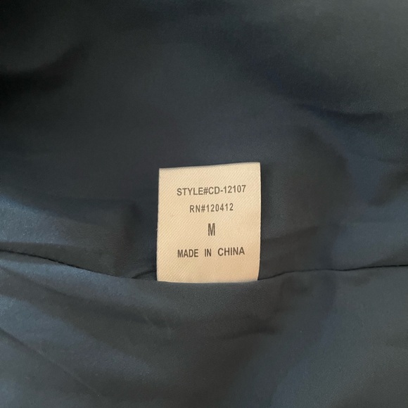 Satin Blue Strapless Minidress - Picture 7 of 8